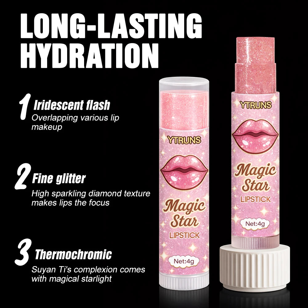 YTRUNS Glitter Lipstick – Waterproof Metallic Shimmer Lip Color