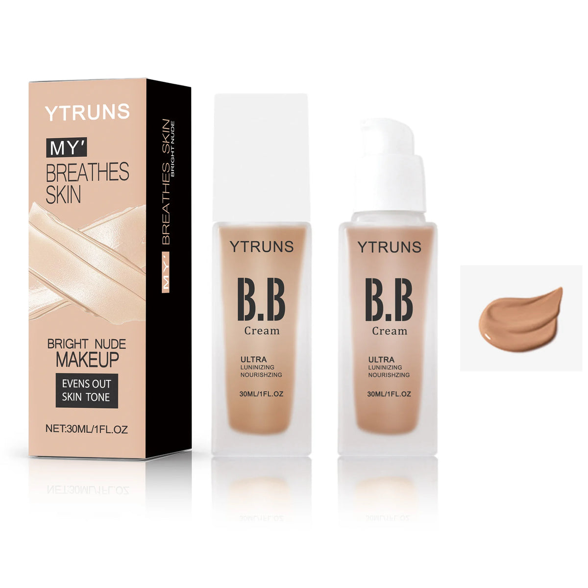 YTRUNS Poreless Liquid Foundation – Full Coverage Makeup Base