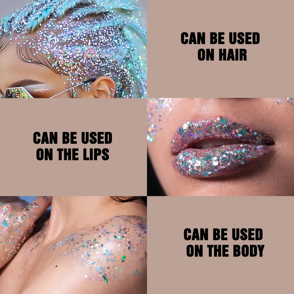 YTRUNS Glitter Gel Stick – Body & Face Shimmer | Festival