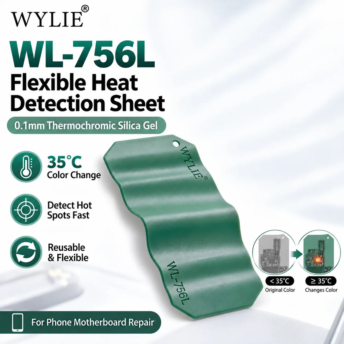 WYLIE WL-756L PCB Fault Locator Pad – 35°C Heat Detection Sheet