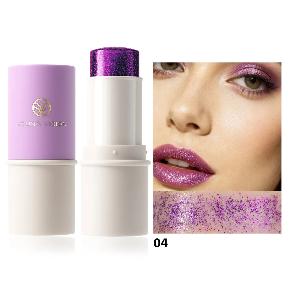 7-Color Face & Body Glitter Stick – Festival & Stage Makeup