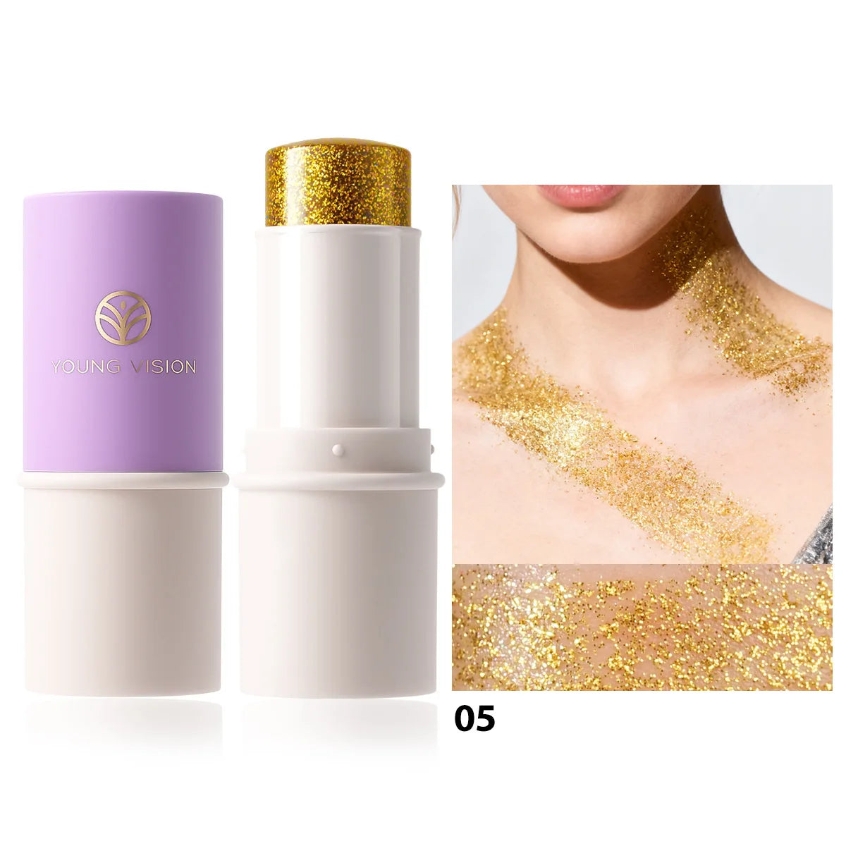 7-Color Face & Body Glitter Stick – Festival & Stage Makeup