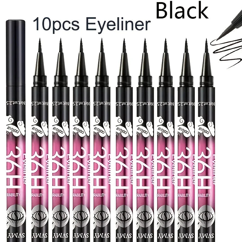 Waterproof Black Eyeliner Pencil Set 5/10 Pcs – Long-Lasting