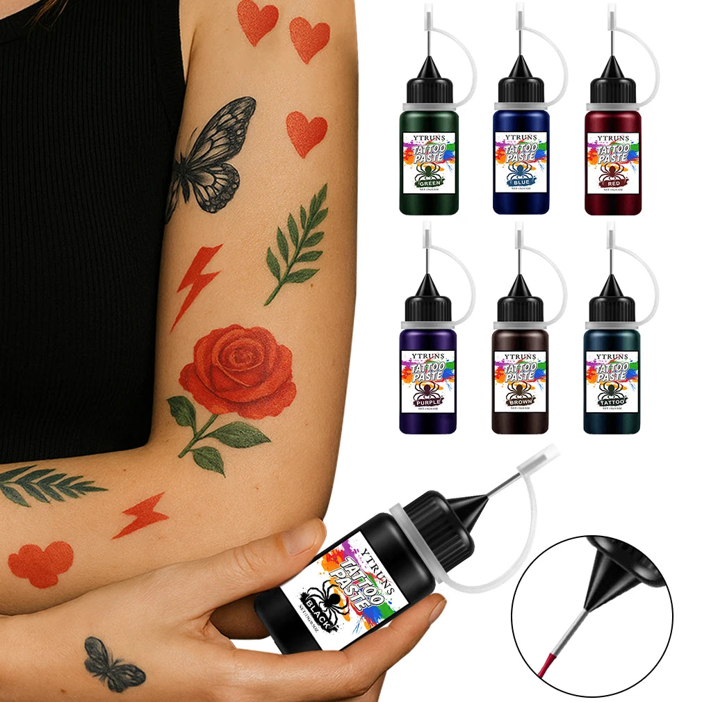 Colorful Henna Tattoo Paste – Plant-Based DIY Body Art Cone