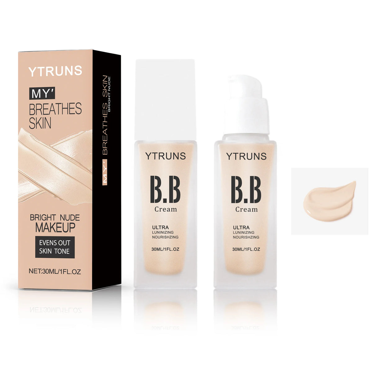 YTRUNS Poreless Liquid Foundation – Full Coverage Makeup Base