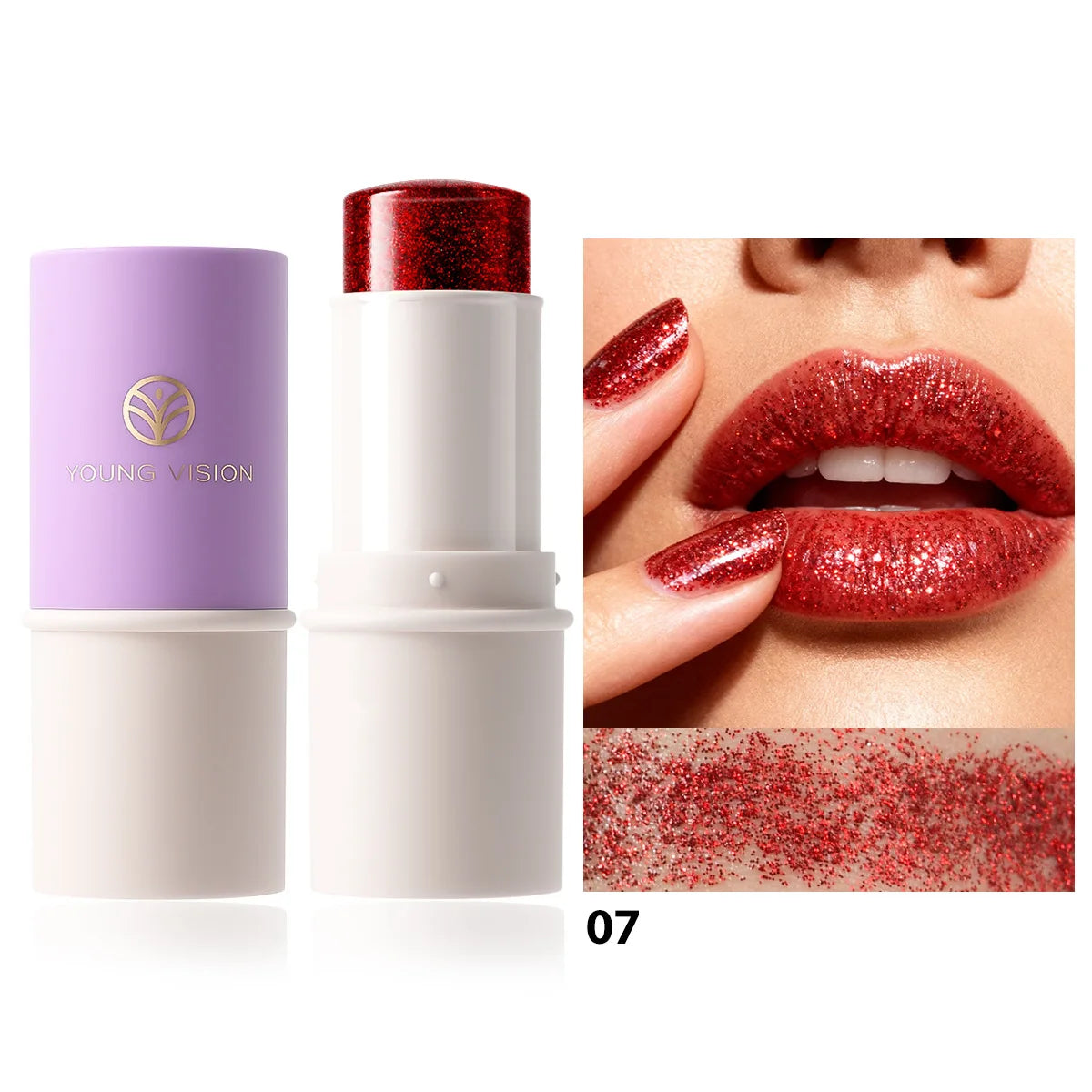 7-Color Face & Body Glitter Stick – Festival & Stage Makeup