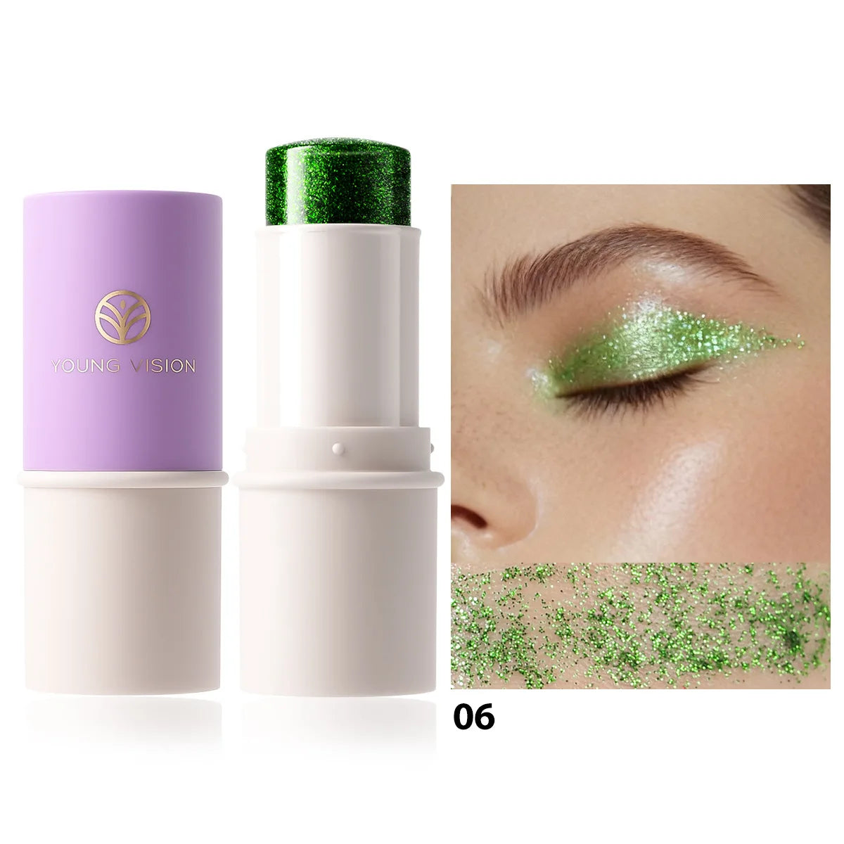 7-Color Face & Body Glitter Stick – Festival & Stage Makeup