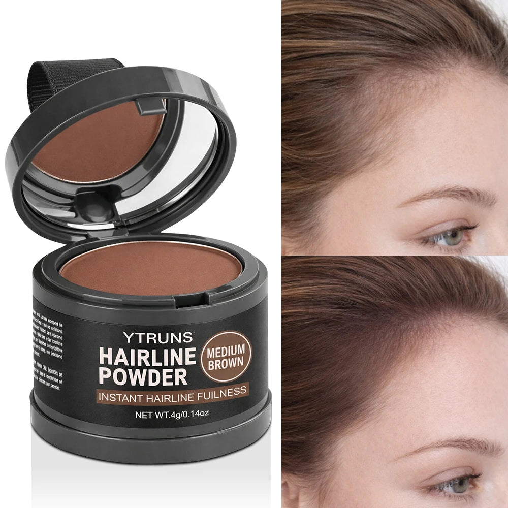YTRUNS Hairline Powder Medium Brown – Root Touch Up, 4g