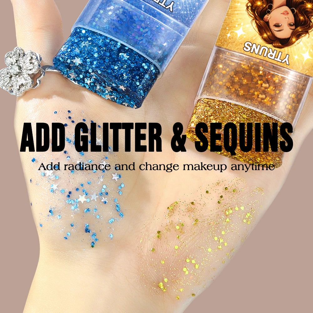 YTRUNS Rose Red Glitter Gel Stick – Face & Body Shimmer