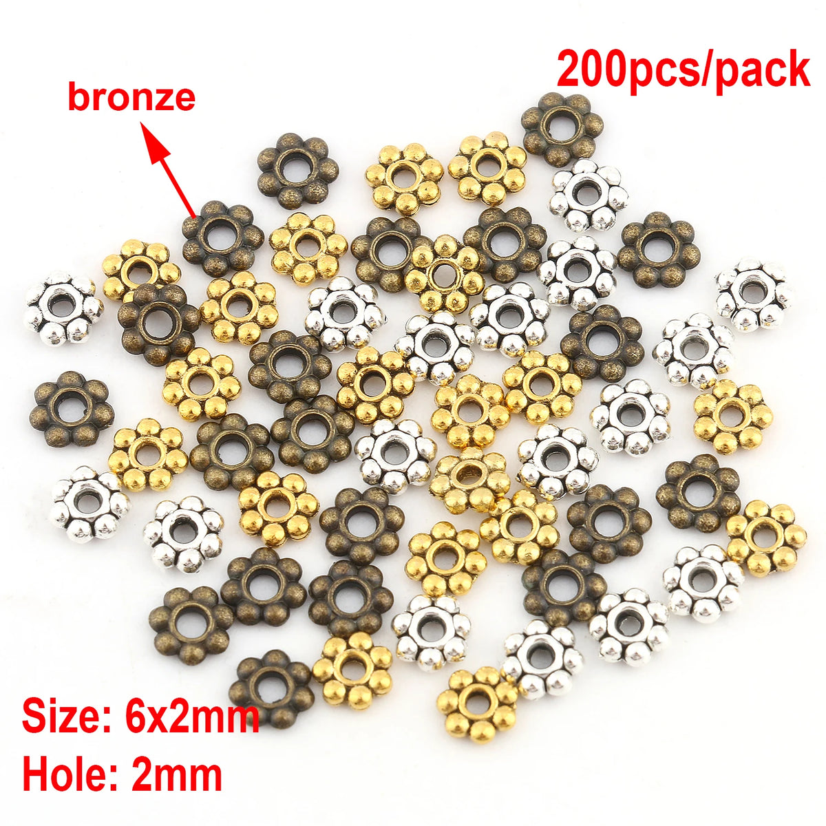 Metal Rhinestone Rondelle Spacer Beads – DIY Jewelry Making