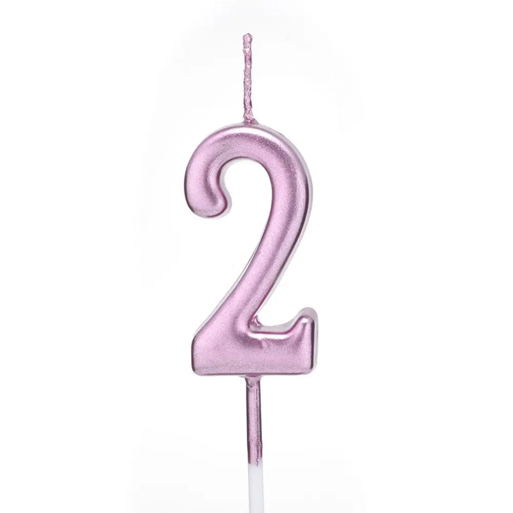 Silver Number Birthday Candle – Cake & Cupcake Topper