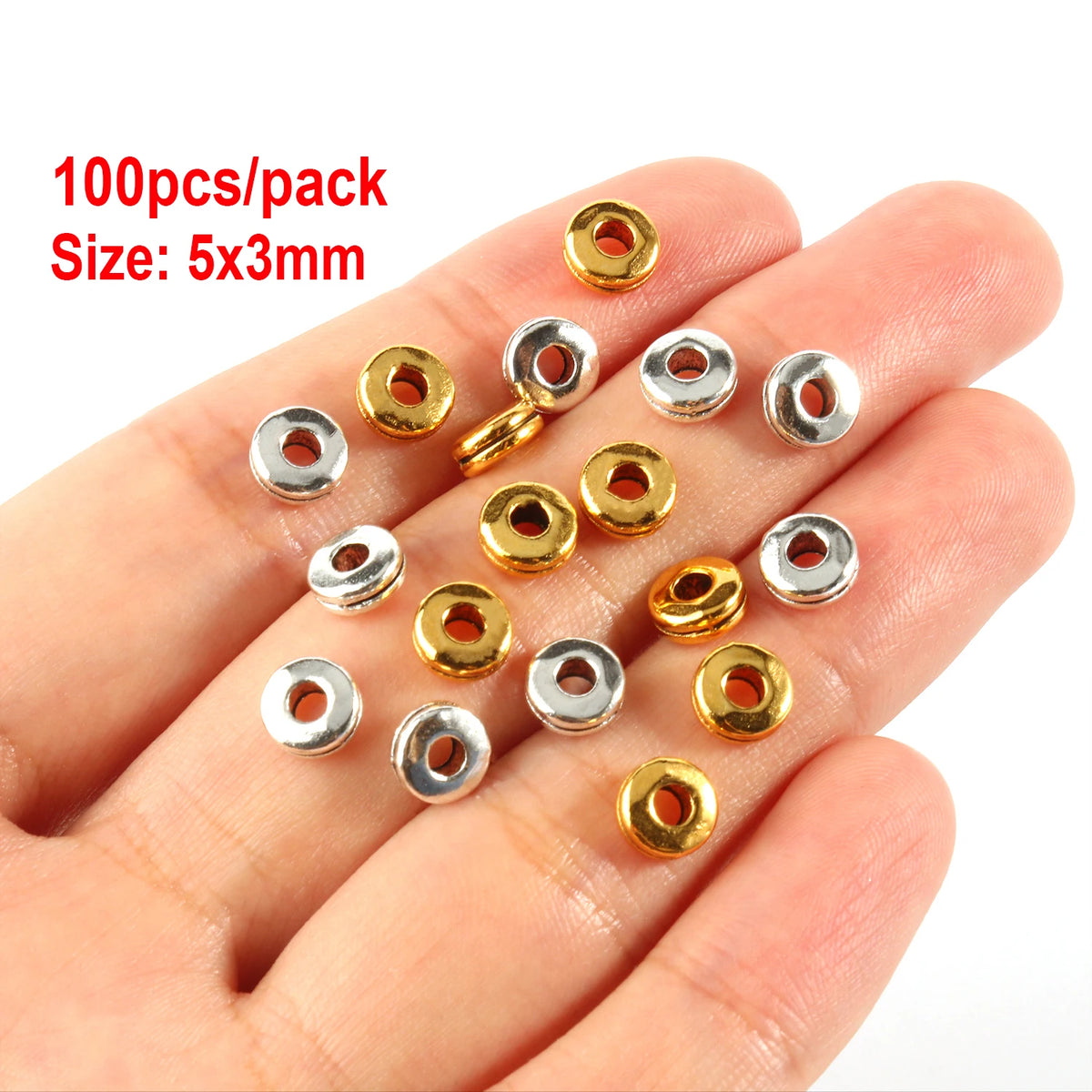 Metal Rhinestone Rondelle Spacer Beads – DIY Jewelry Making