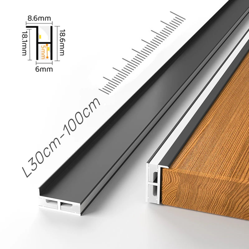 Recessed LED Aluminum Profile Cabinet Strip Light | 18mm Board