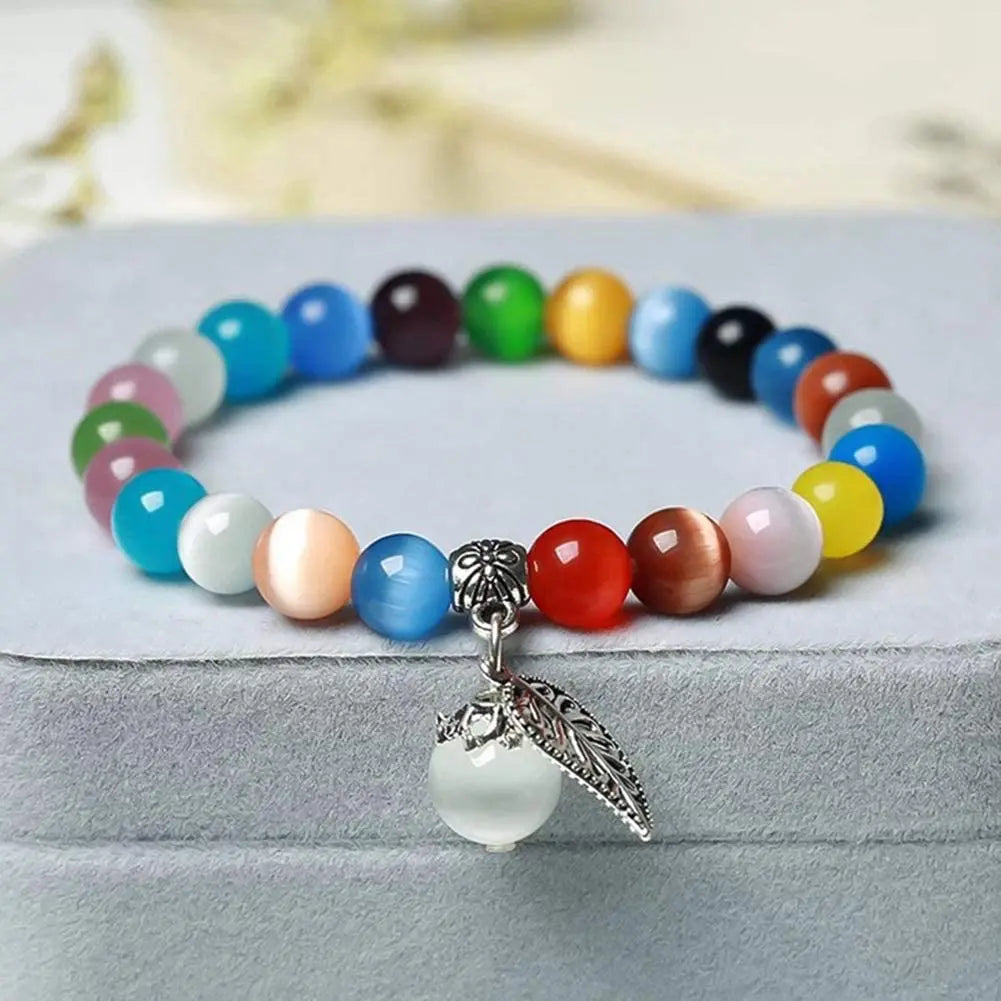 White Cat Eye Opal Round Loose Beads 4–12mm | DIY Jewelry Strand