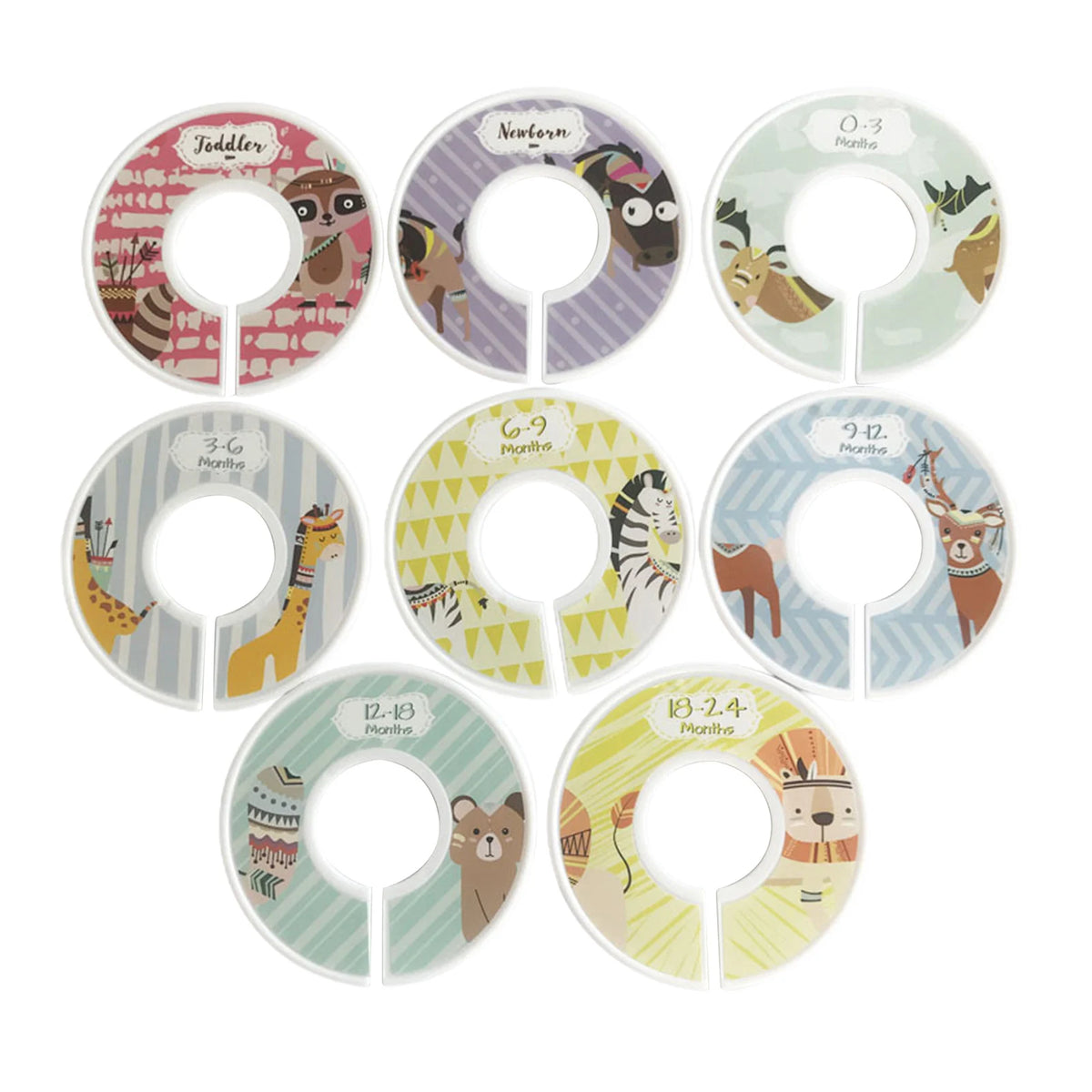 Baby & Kids Clothes Hanger Size Divider Rings – Plastic Tags