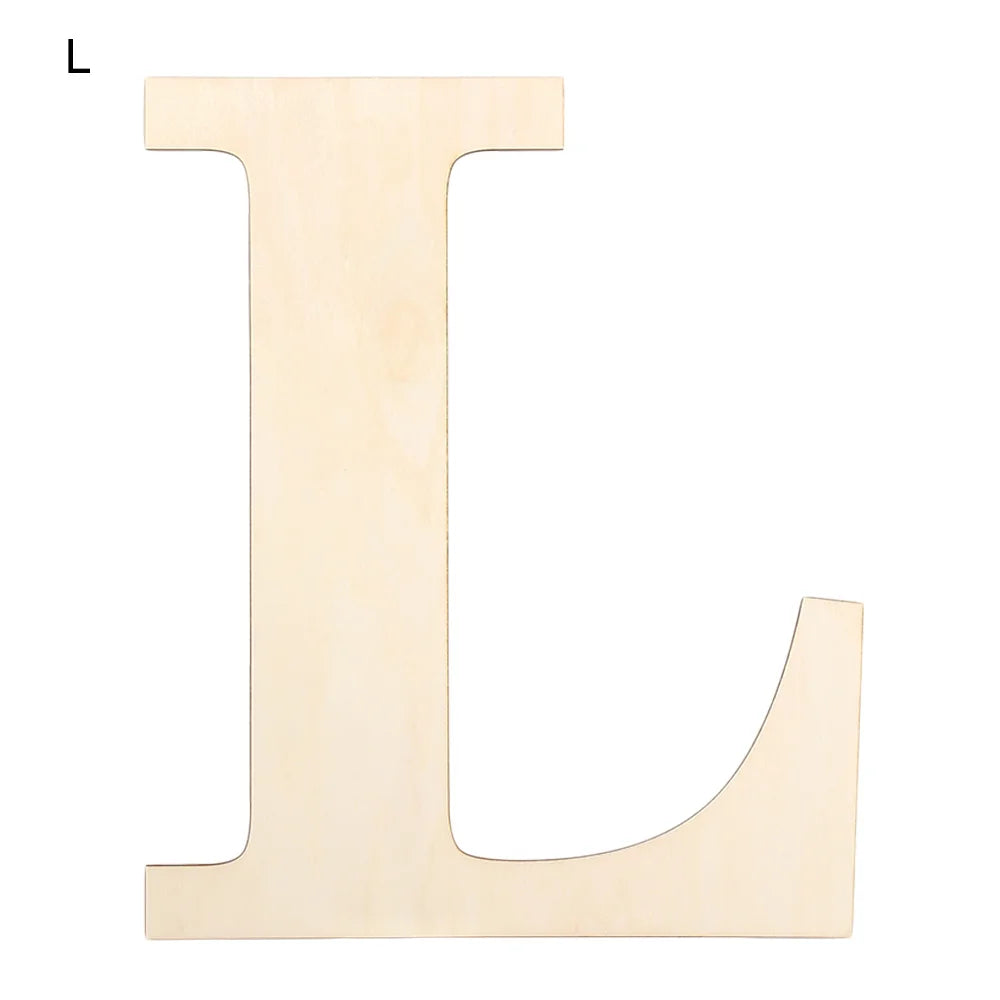 30cm Blank Wooden Letters – Paintable Unfinished DIY Alphabet