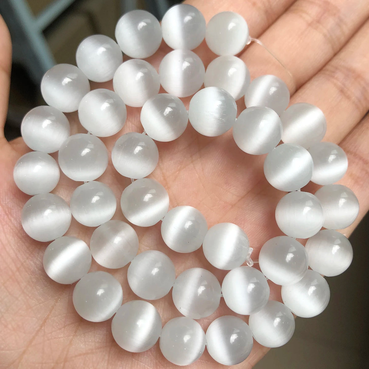 Pink Cat Eye Opal Glass Beads 4–12mm | DIY Jewelry Making