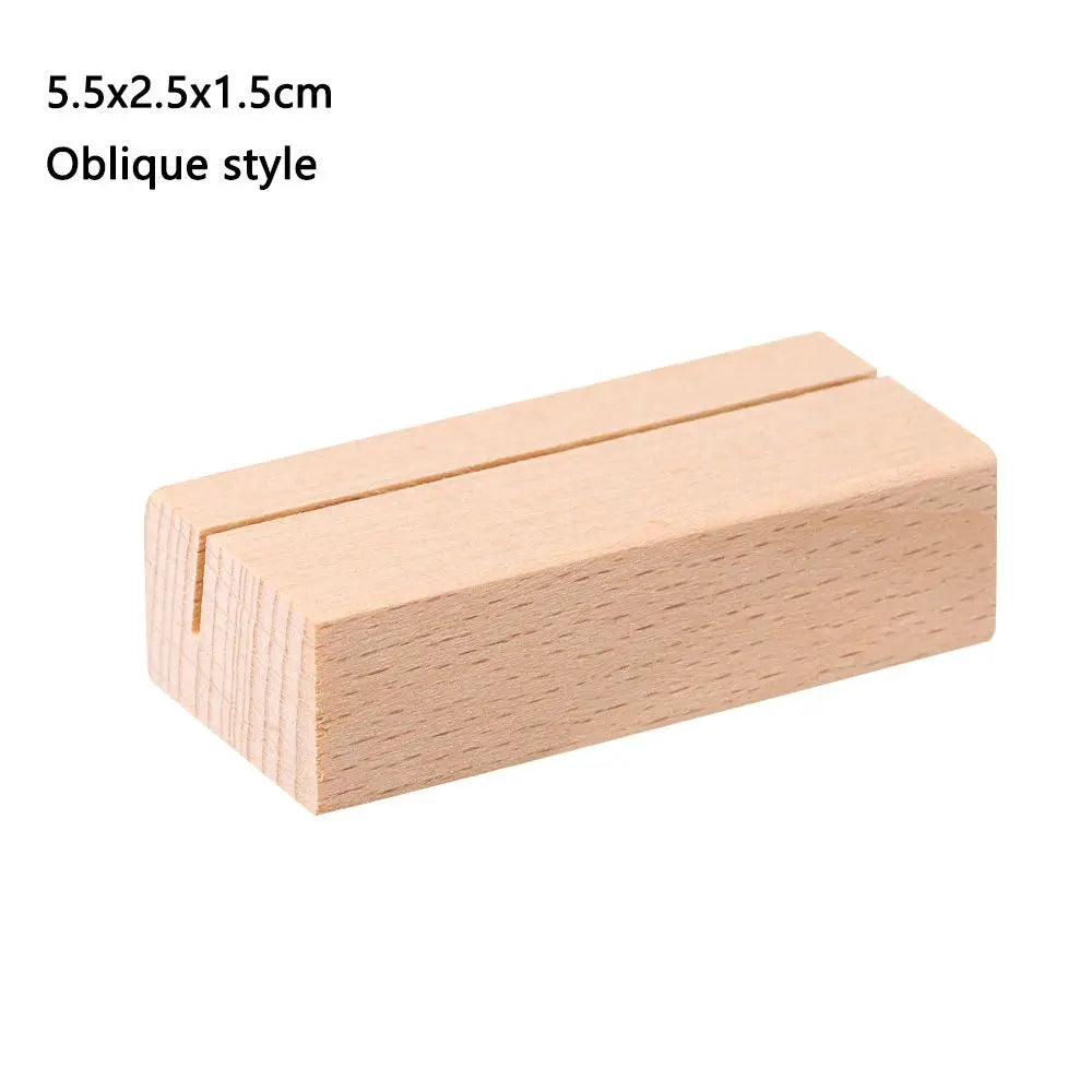 Wooden Stump Card Holder – Table Number & Photo Stand