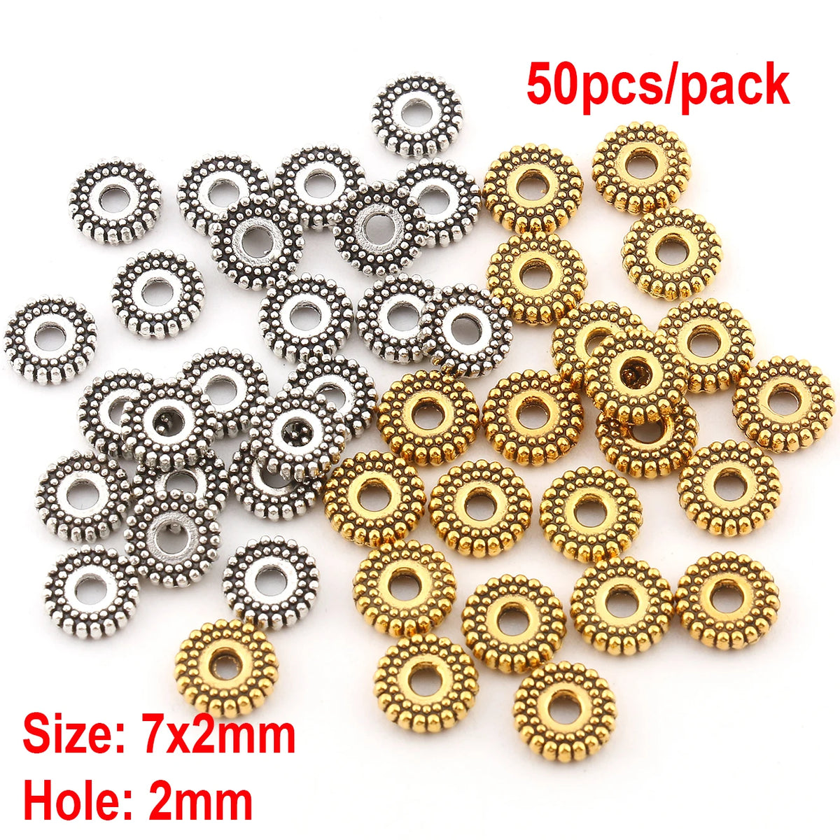 Metal Rhinestone Rondelle Spacer Beads – DIY Jewelry Making
