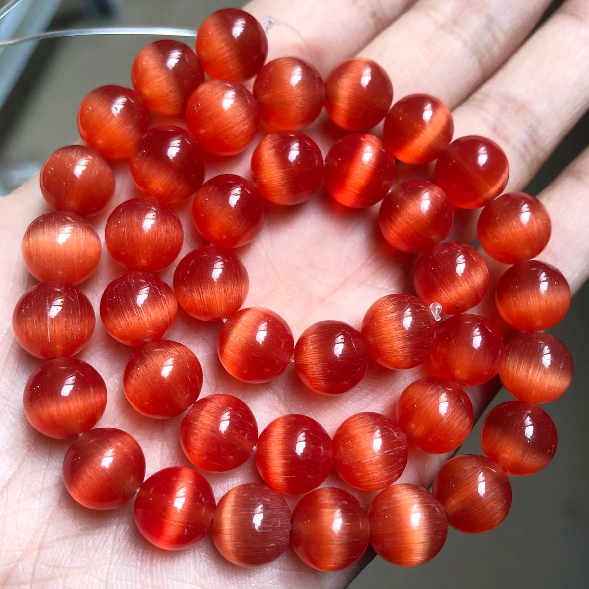 Pink Cat Eye Opal Glass Beads 4–12mm | DIY Jewelry Making