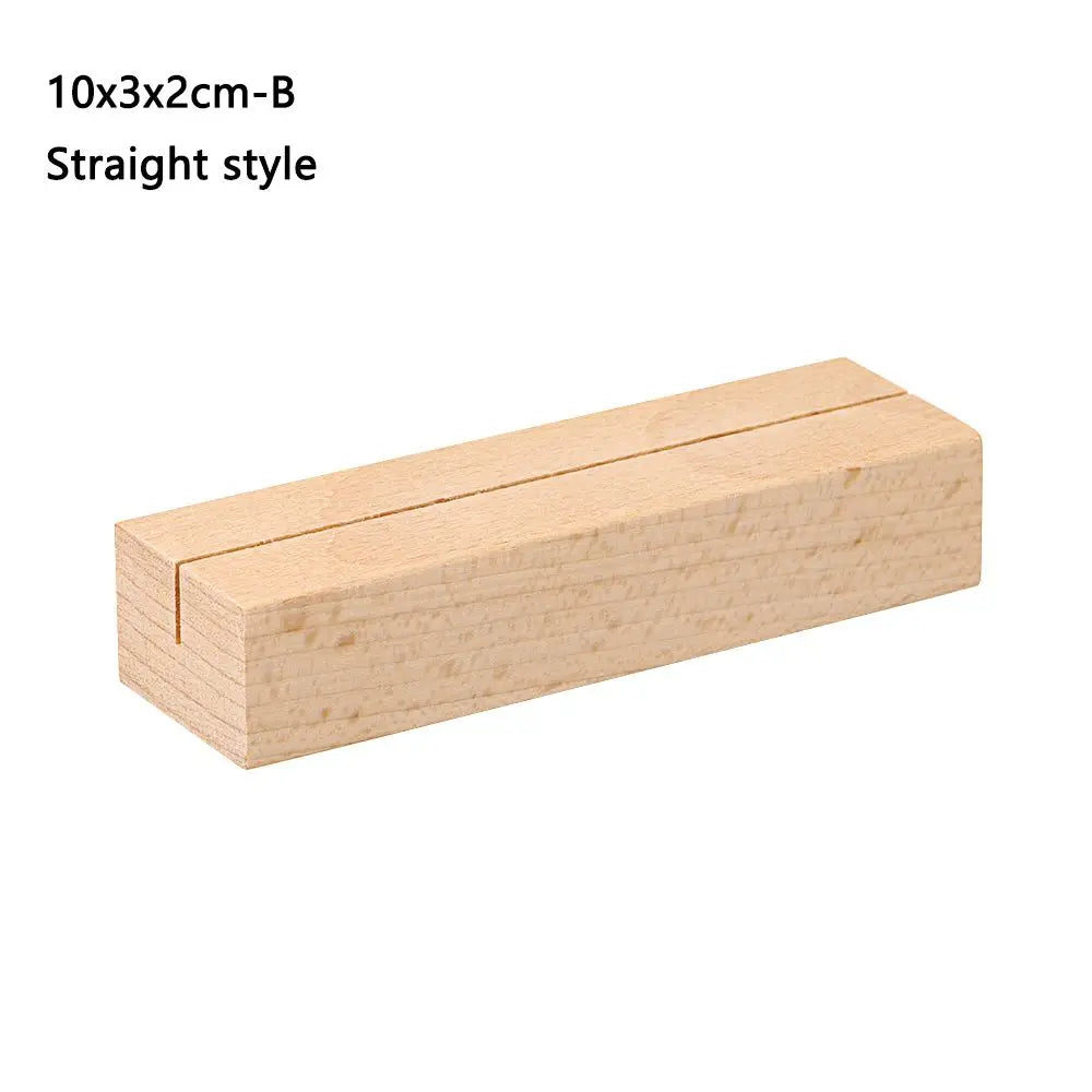 Wooden Stump Card Holder – Table Number & Photo Stand