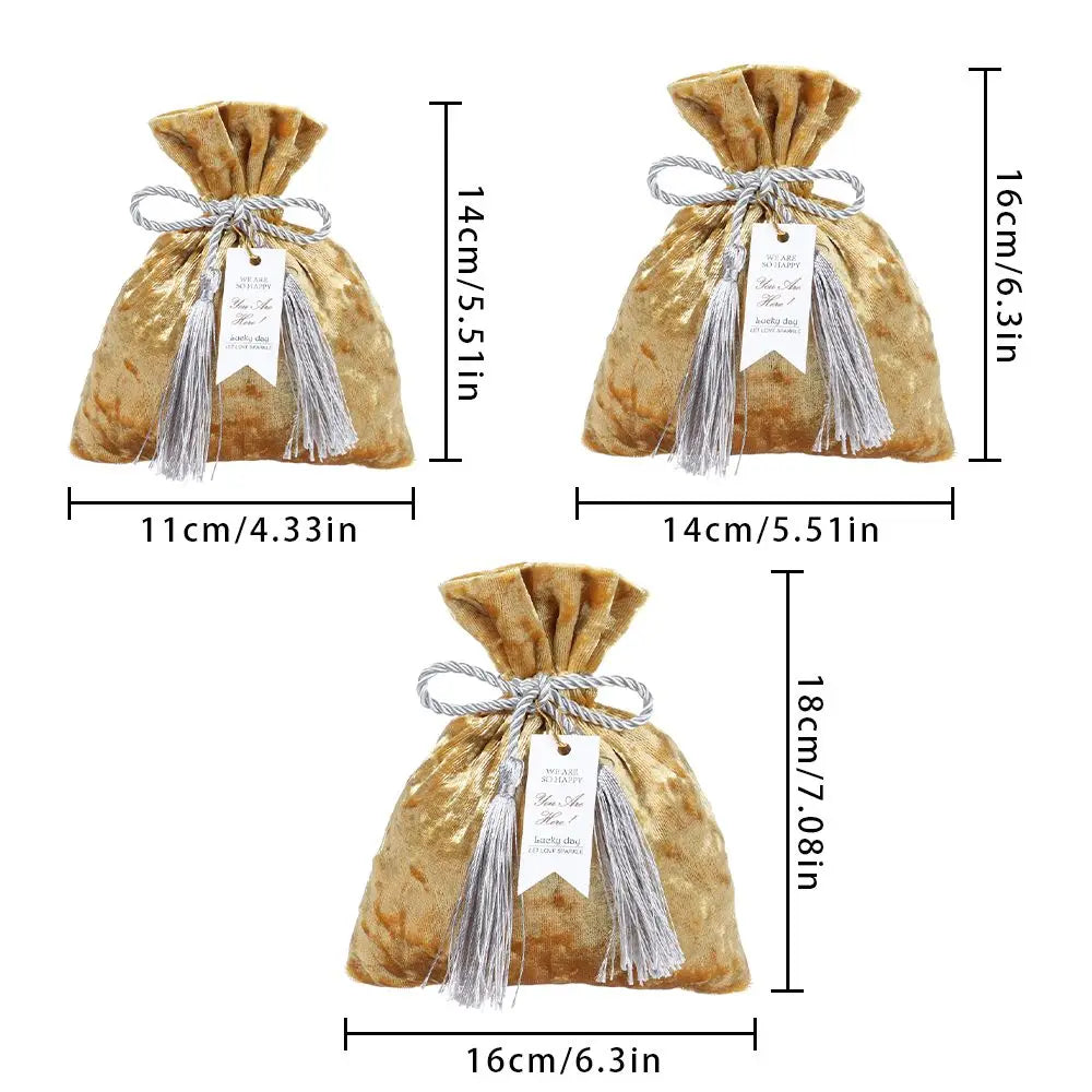 Velvet Drawstring Candy Gift Bags – Wedding & Party Pouches