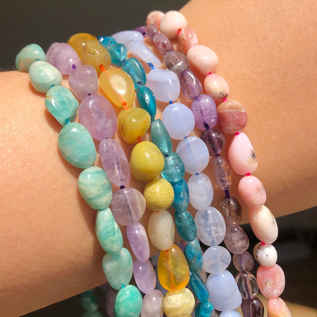 Natural Stone Loose Beads 5-7mm | Citrine Amazonite Apatite Opal