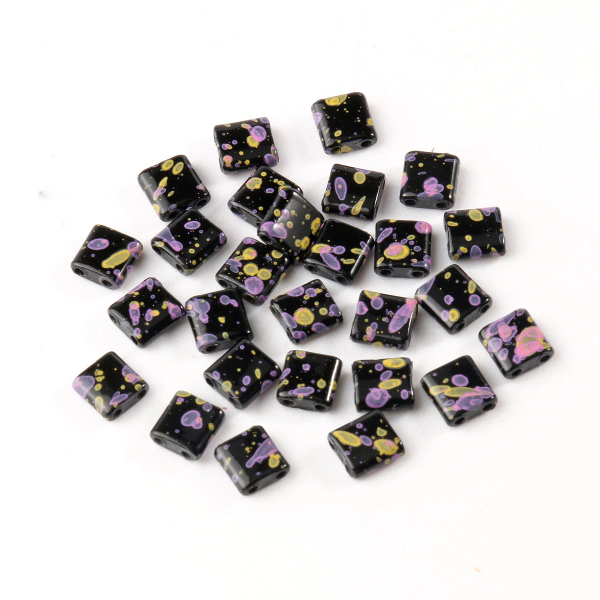 Rectangle Two-Hole Hematite Beads 5x5x2mm – DIY Jewelry Making