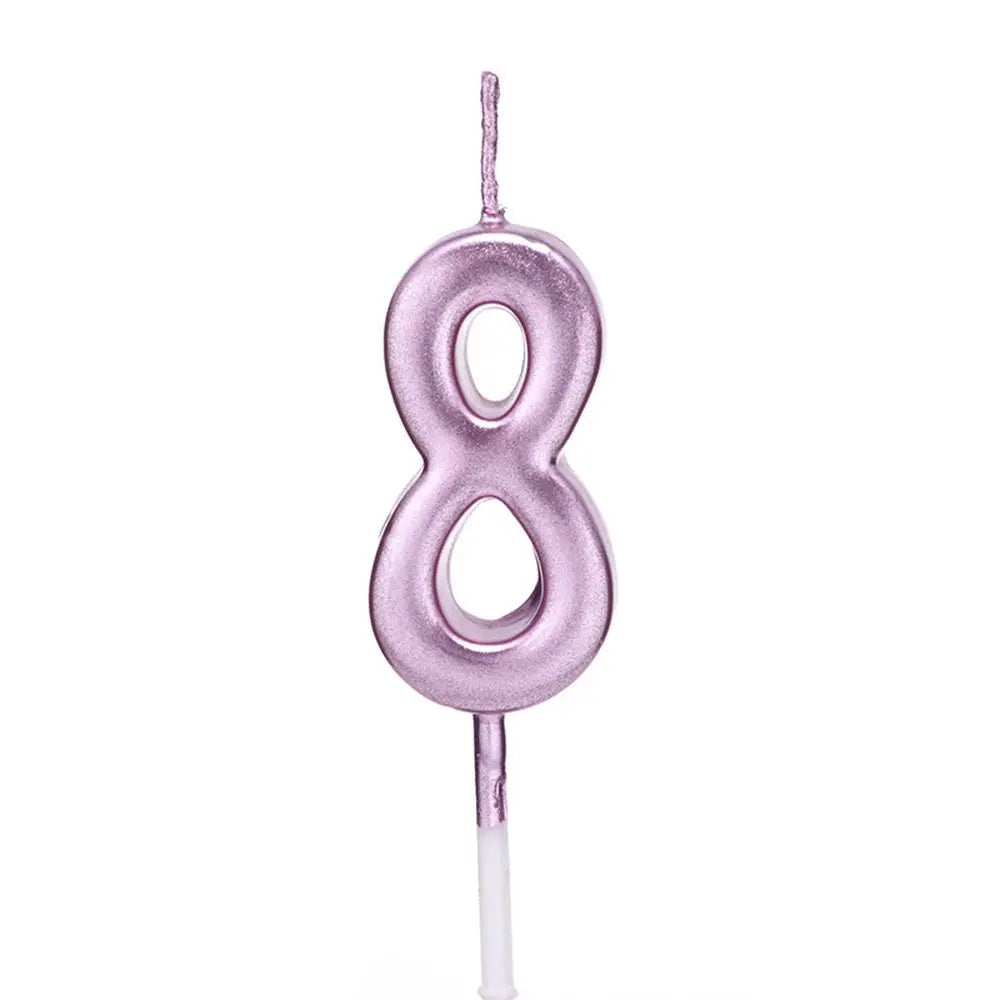 Silver Number Birthday Candle – Cake & Cupcake Topper