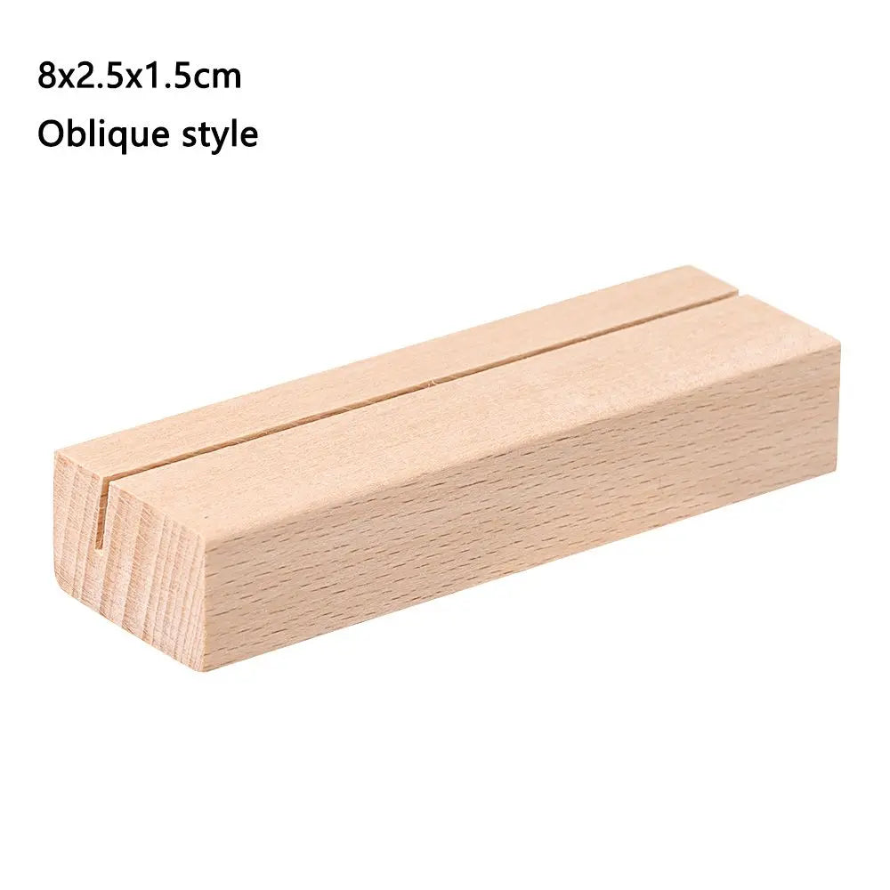 Wooden Stump Card Holder – Table Number & Photo Stand