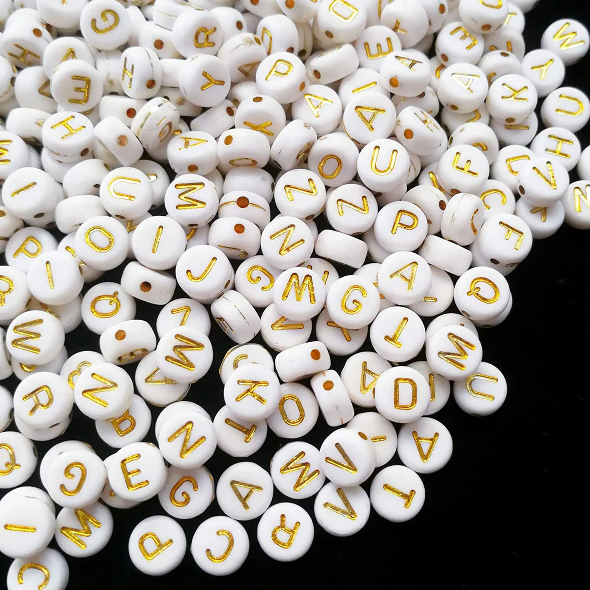 Pink Acrylic Letter Beads – Alphabet Spacer Beads for DIY Jewelry