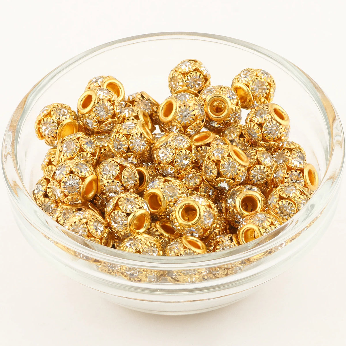 Rhinestone Crystal Ball Spacer Beads 8/10/12mm – Big Hole DIY