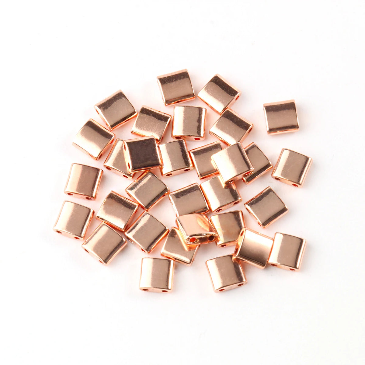 Rectangular Hematite Two-Hole Spacer Beads – Gold & Silver DIY