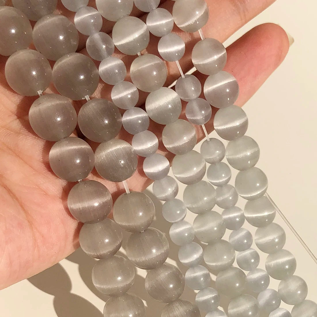Pink Cat Eye Opal Glass Beads 4–12mm | DIY Jewelry Making