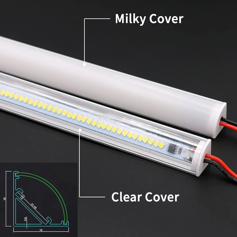V-Type LED Corner Strip Light 5W AC220V Aluminum Profile 0.5M