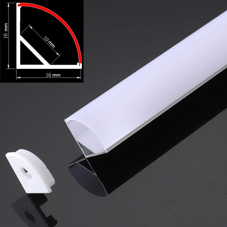 V-Type Corner Aluminum LED Channel 0.5m – 5050/3528 Strip Profile