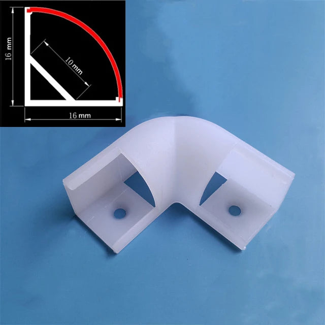 V-Type Black Aluminum LED Channel Profile 0.5m | Milky Cover