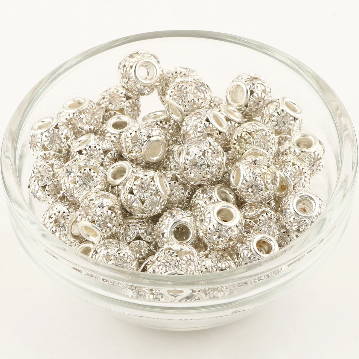 Rhinestone Crystal Ball Spacer Beads 8/10/12mm – Big Hole DIY