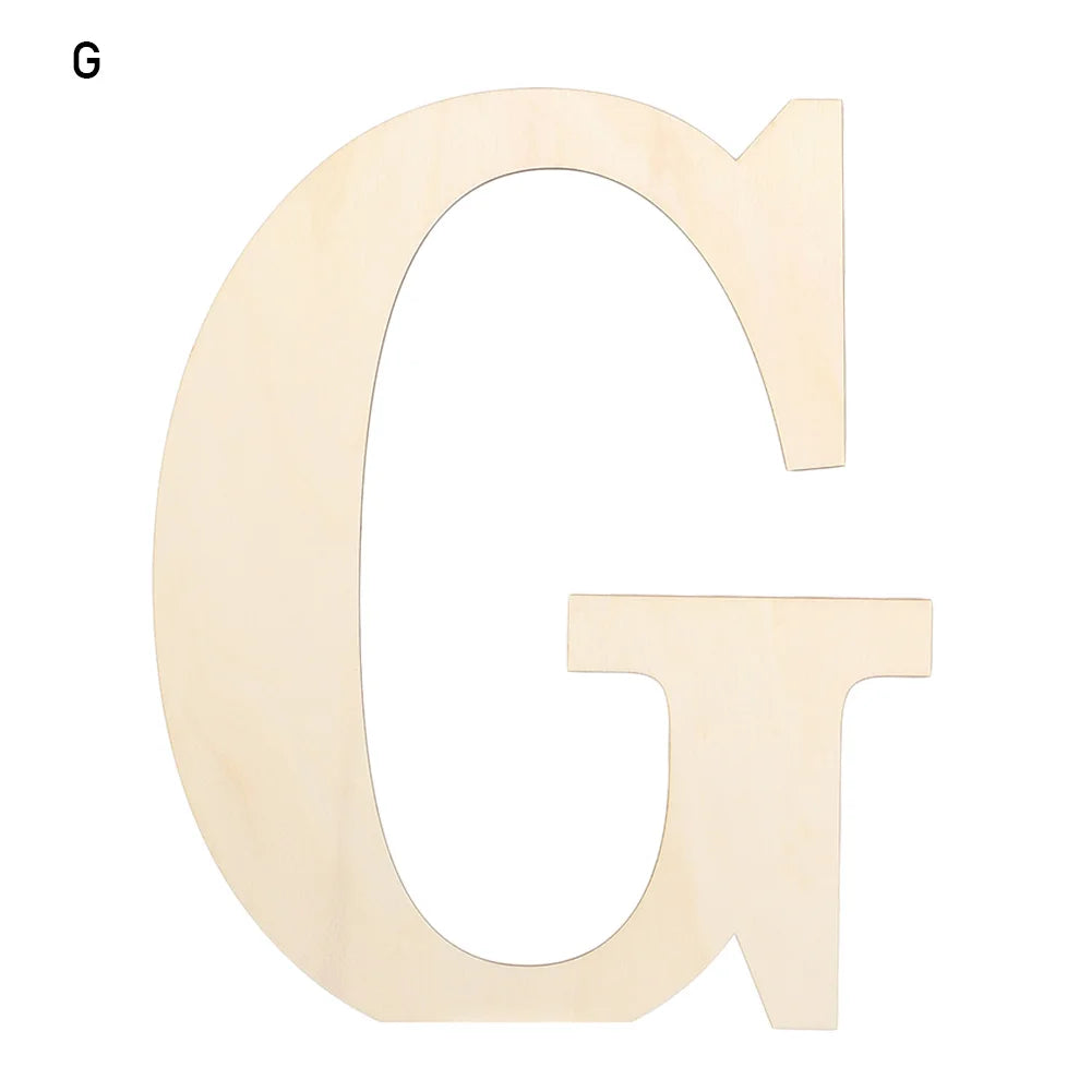30cm Unfinished Wooden Letters – Blank Paintable DIY Wood Craft