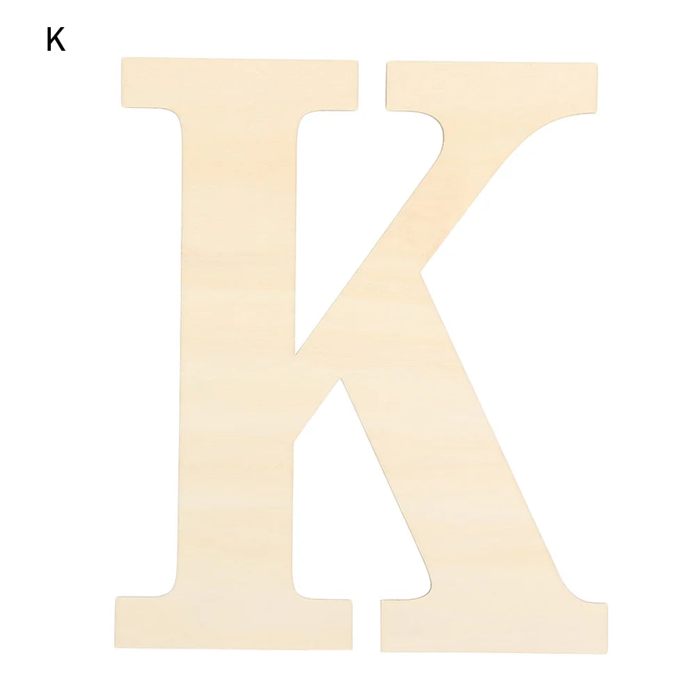 30cm Unfinished Wooden Letters – Blank Paintable DIY Wood Craft