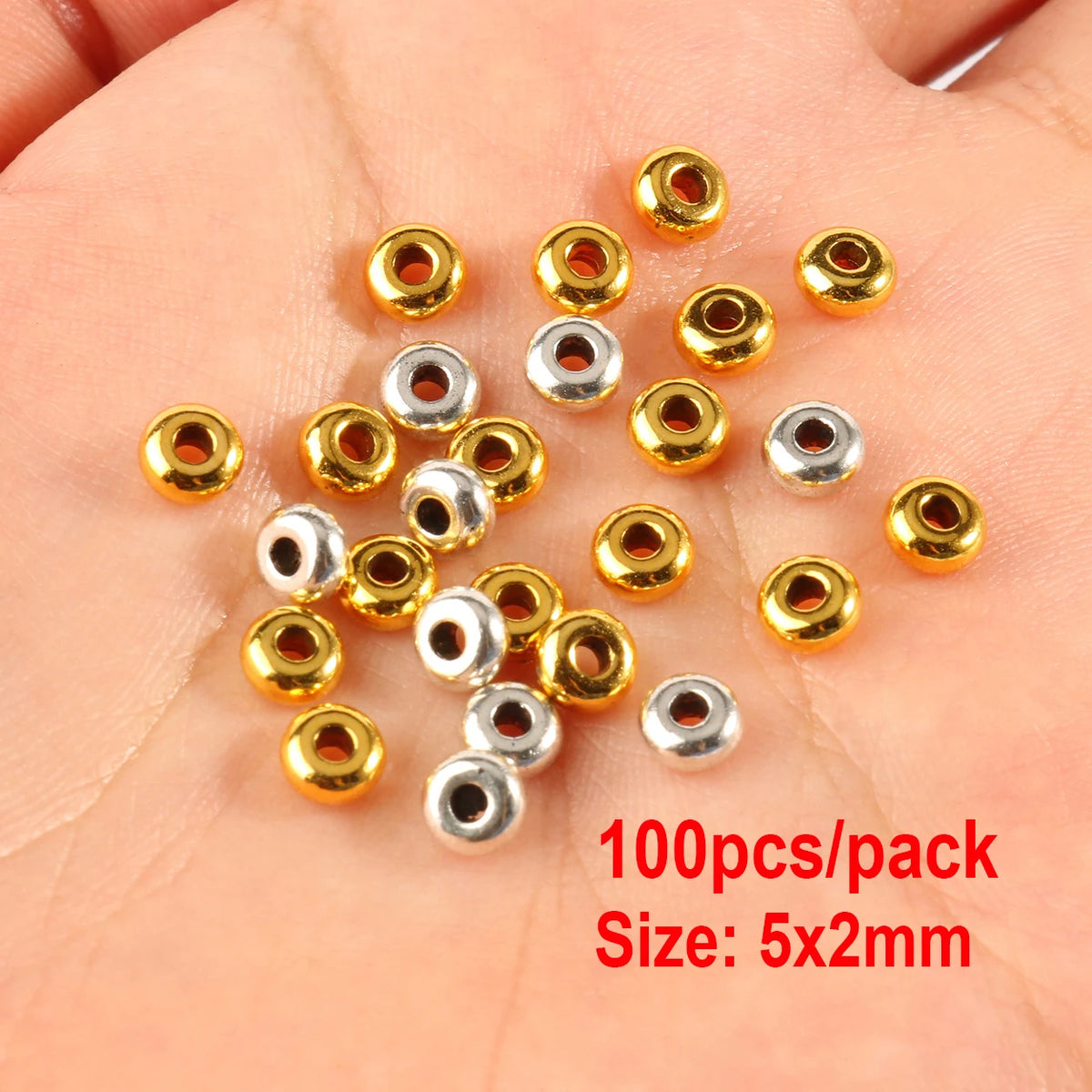 Metal Rhinestone Rondelle Spacer Beads – DIY Jewelry Making