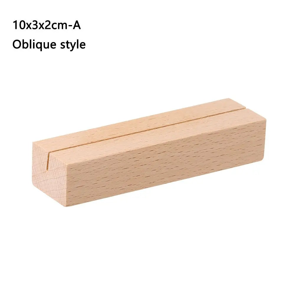 Wooden Stump Card Holder – Table Number & Photo Stand