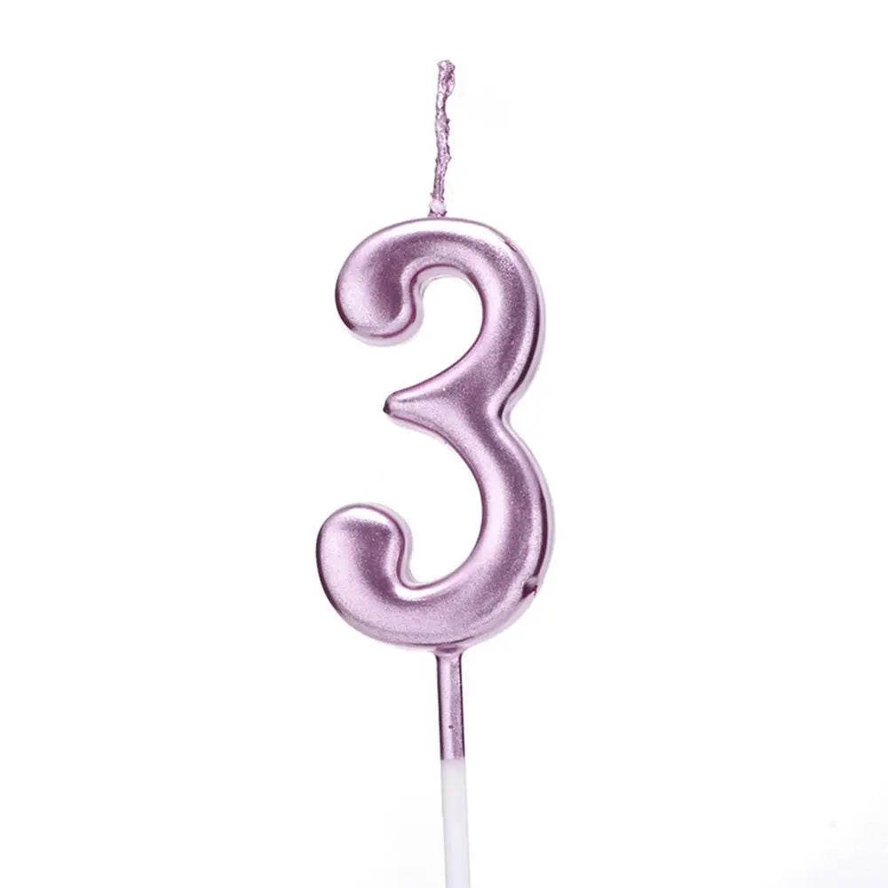 Silver Number Birthday Candle – Cake & Cupcake Topper