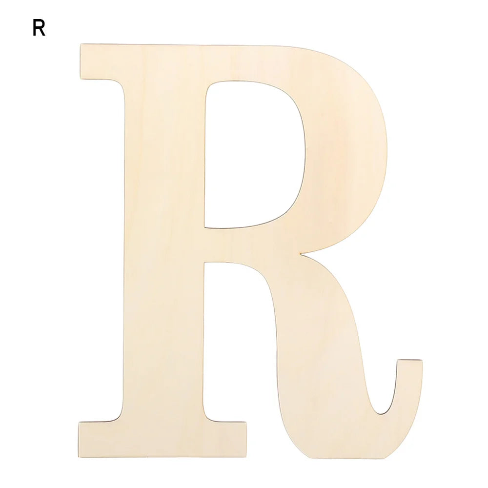 30cm Unfinished Wooden Letters – Blank Paintable DIY Wood Craft