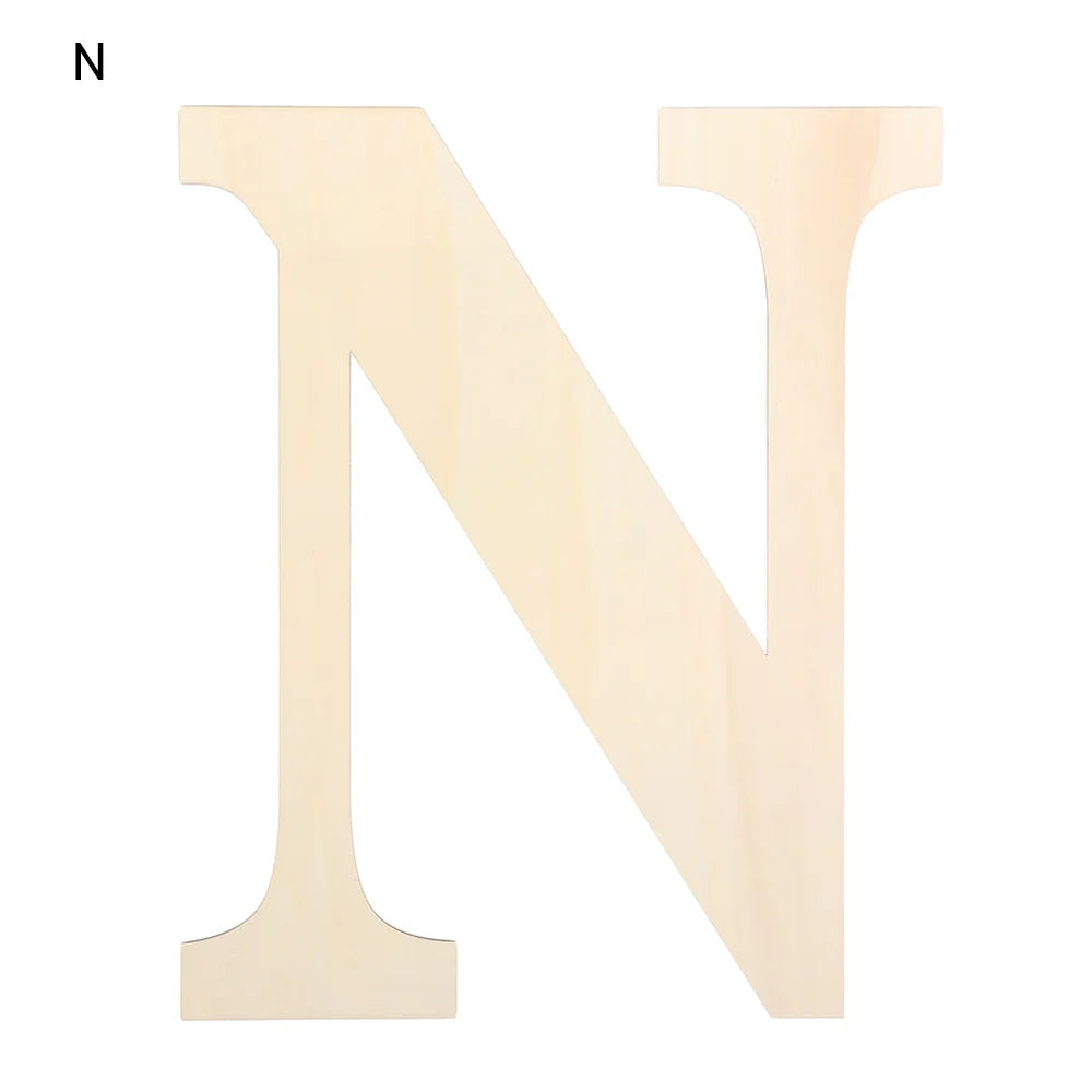 30cm Unfinished Wooden Letters – Blank Paintable DIY Wood Craft