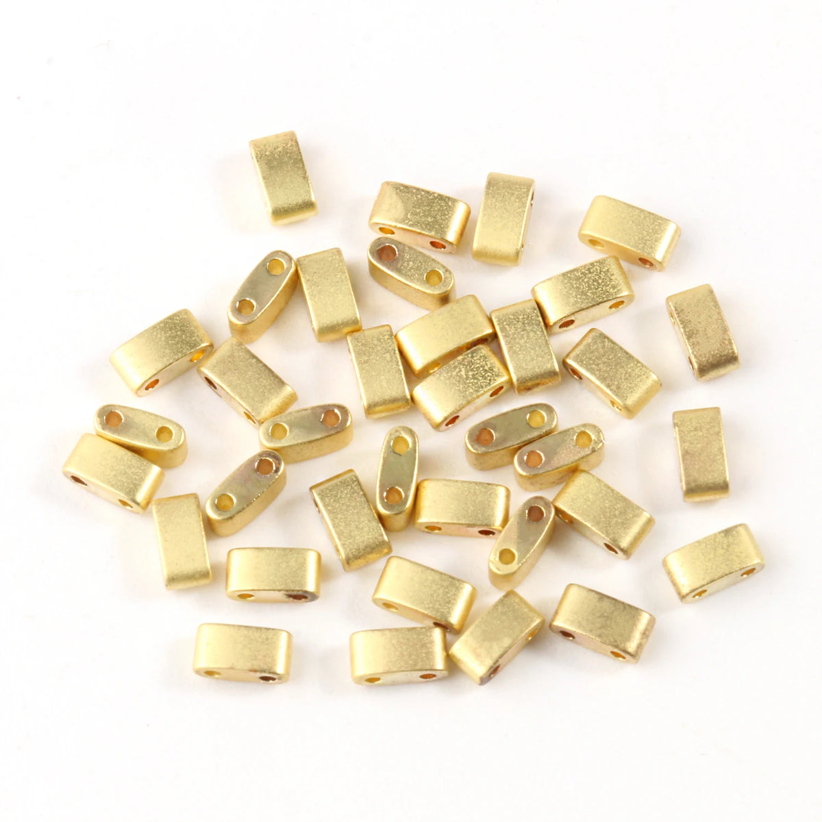 Rectangular Hematite Two-Hole Spacer Beads – Gold & Silver DIY