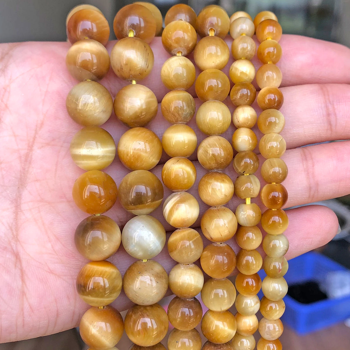 Yellow Tiger Eye Round Stone Beads – 4–14mm Jewelry Making