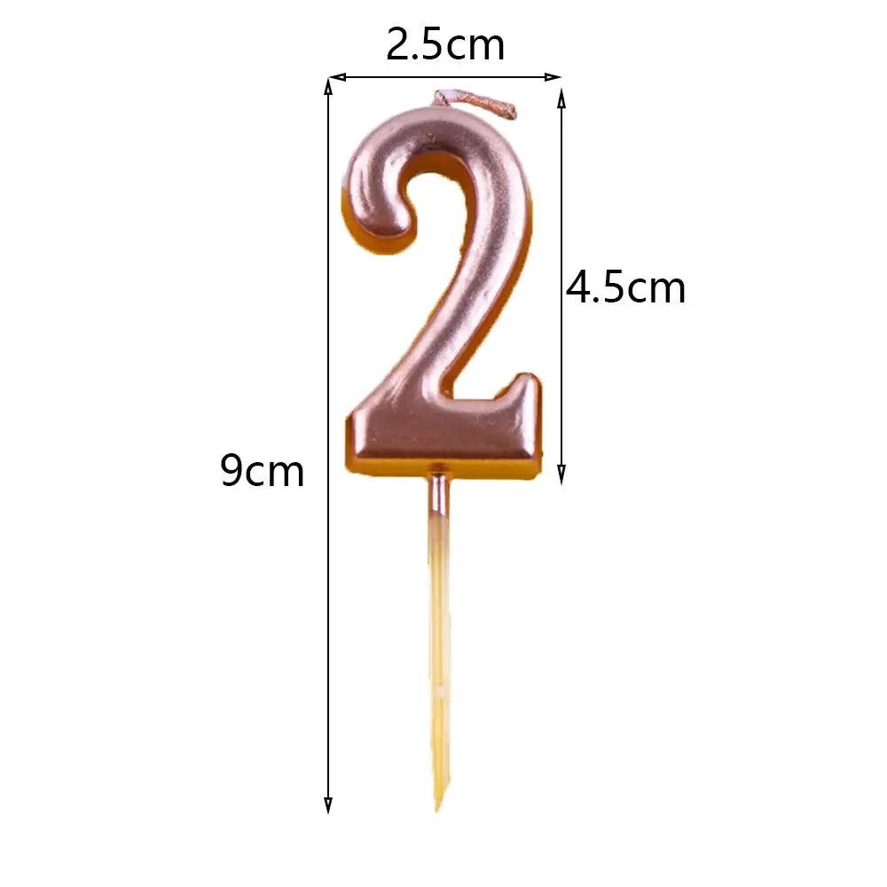 Silver Number Birthday Candle – Cake & Cupcake Topper