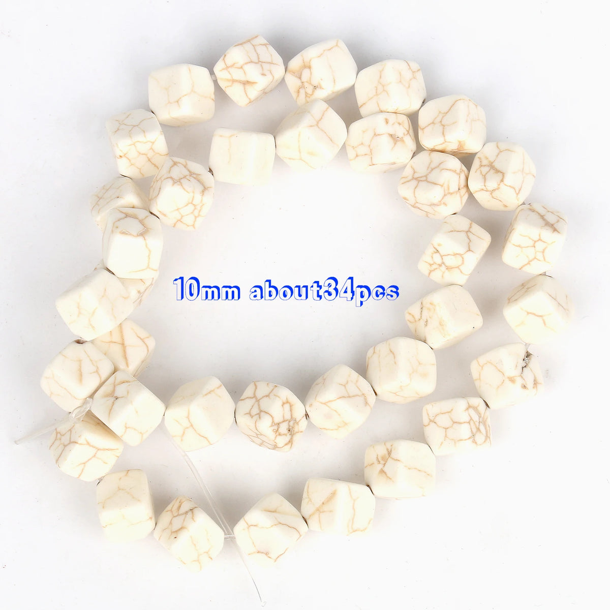 White Turquoise Natural Stone Beads 8mm – DIY Jewelry Making