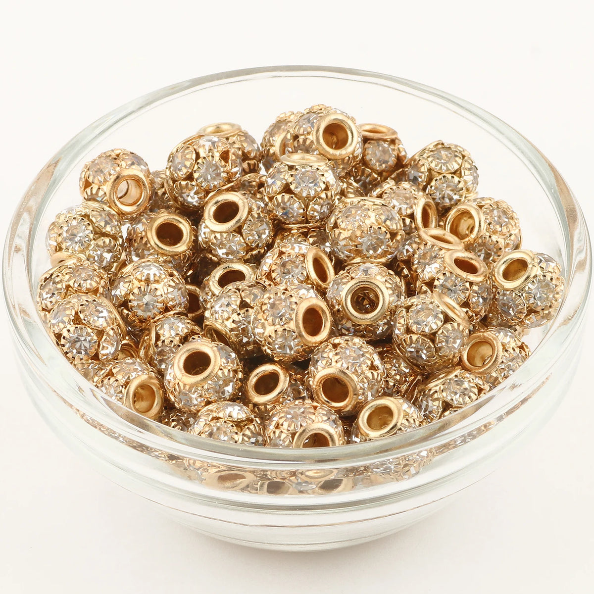 Rhinestone Crystal Ball Spacer Beads 8/10/12mm – Big Hole DIY